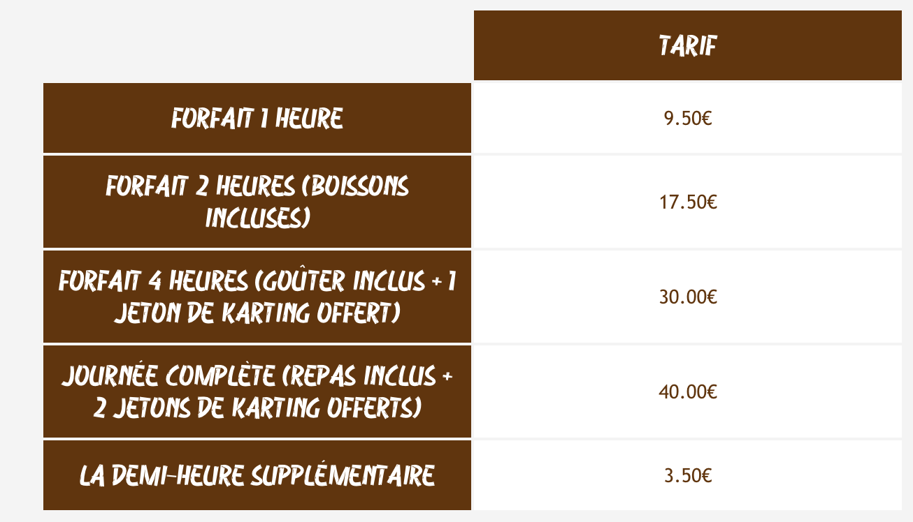 tarifs garderie maxaventure tignieu